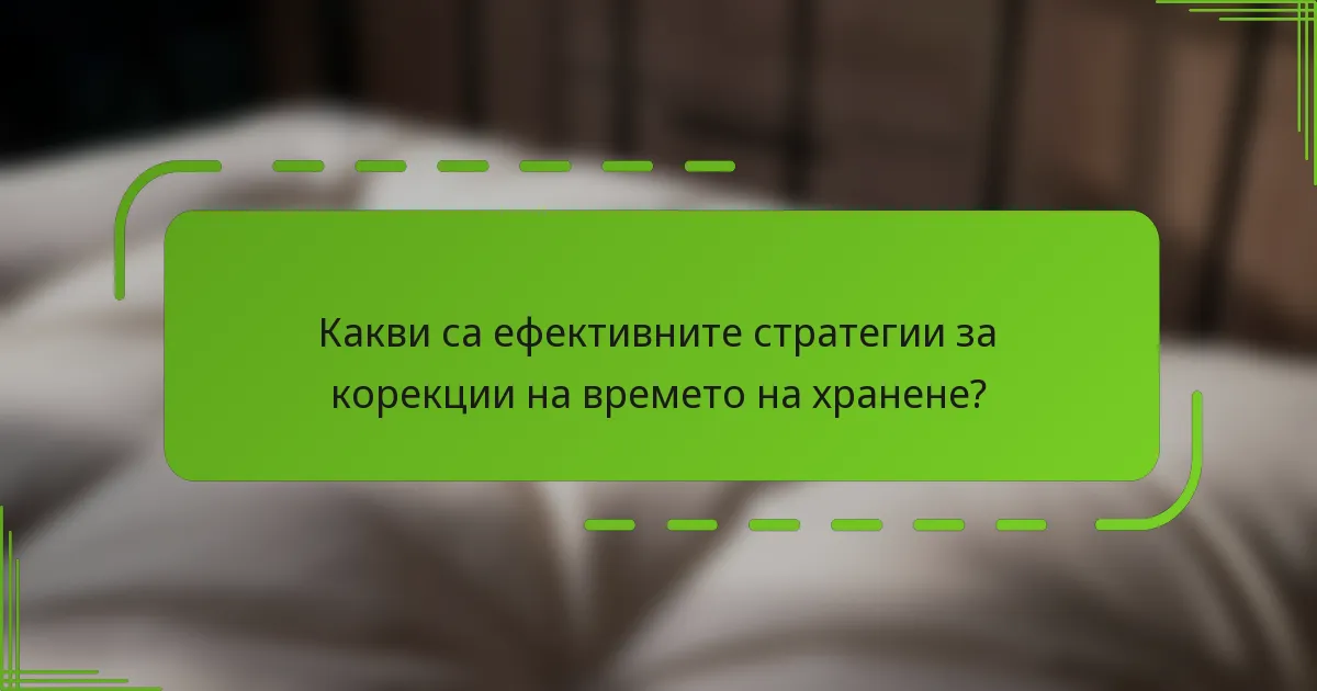 Какви са ефективните стратегии за корекции на времето на хранене?